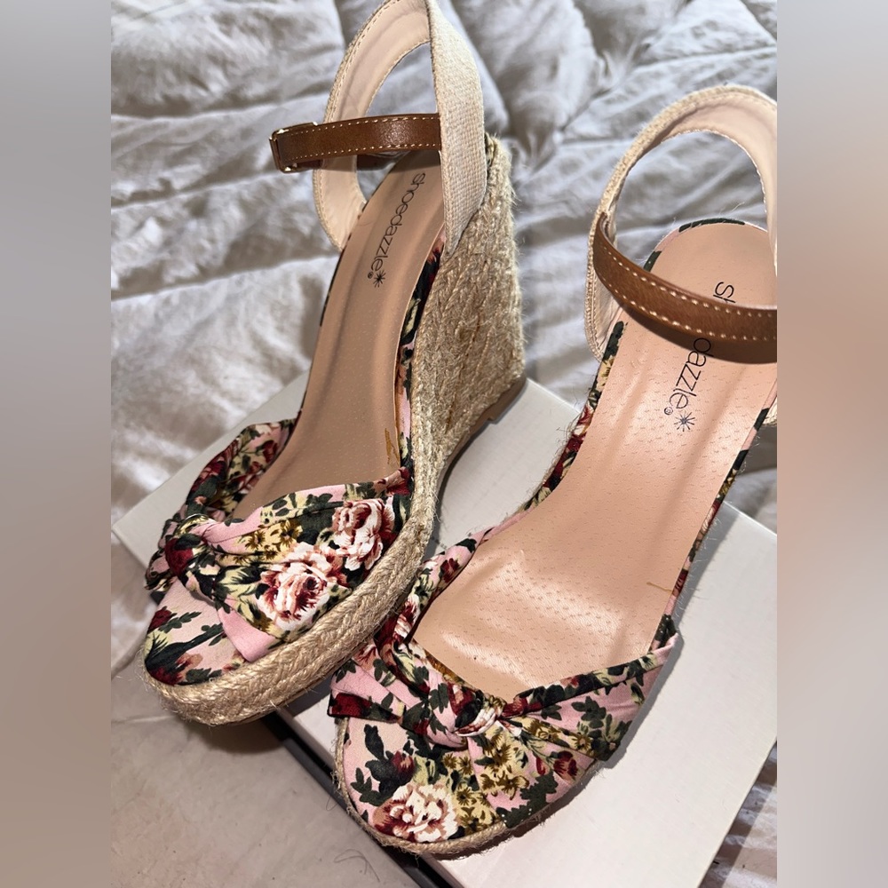 Floral Platform Wedges. Used a few times only.
